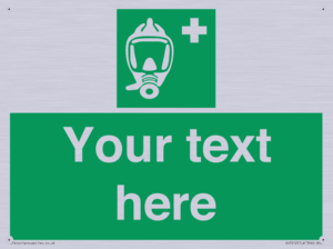 Custom sign safe condition Emergency escape breathing device